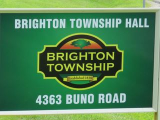 Brighton Township Hall Sign 320w240h