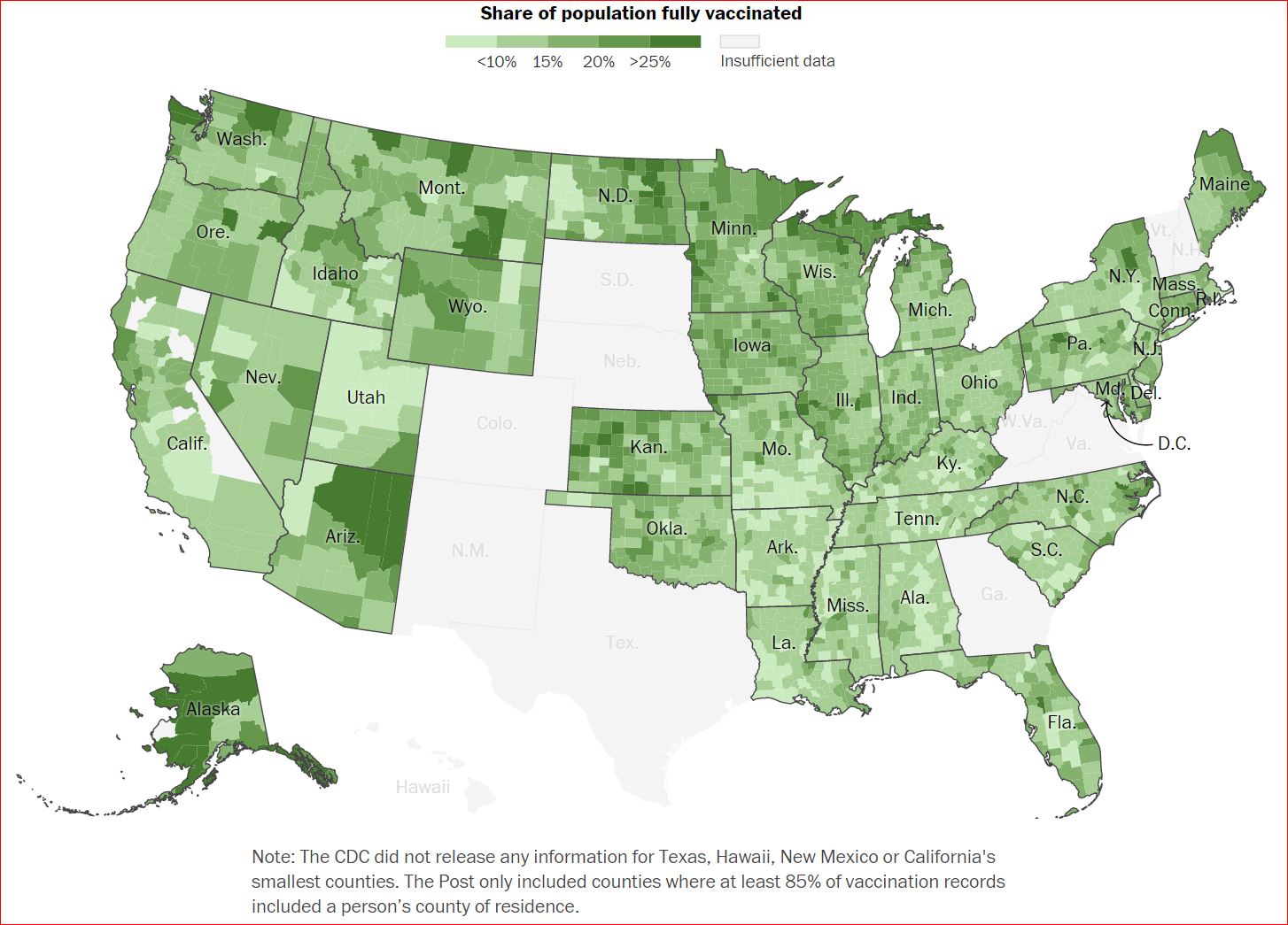 2021 03 28 CDC VaccinationsByCounty WaPost